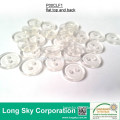 (#P00CLF1) 2-hole resin classic clear coverlet quilt button